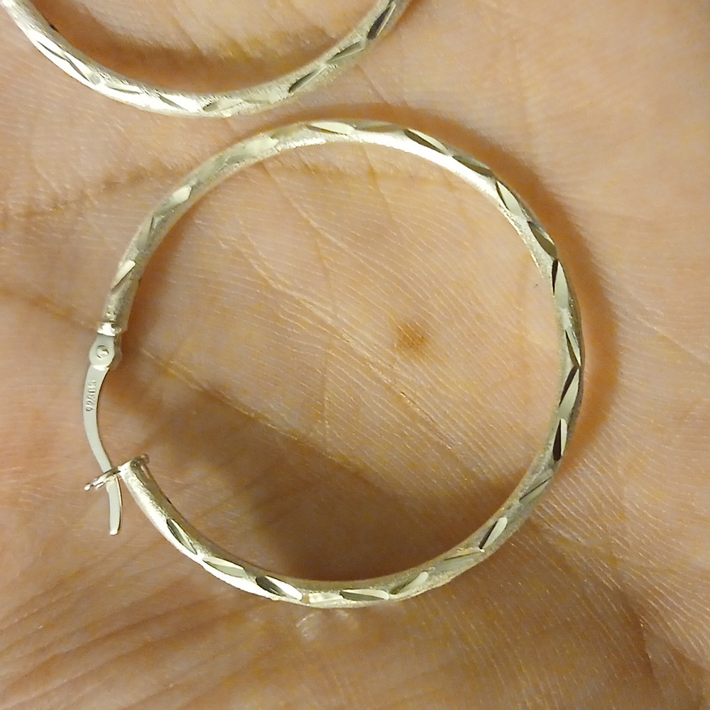 925 Hoop Earrings - Picture 4 of 8